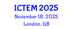 International Conference on Transportation Engineering and Management (ICTEM) November 18, 2025 - London, United Kingdom