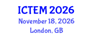 International Conference on Transportation Engineering and Management (ICTEM) November 18, 2026 - London, United Kingdom