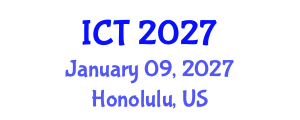 International Conference on Tuberculosis (ICT) January 09, 2027 - Honolulu, United States International Conference on Tuberculosis (ICT) January 09, 2027 - Honolulu, United States