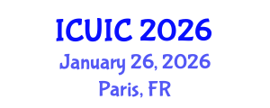 International Conference on Ubiquitous Intelligence and Computing (ICUIC) January 26, 2026 - Paris, France International Conference on Ubiquitous Intelligence and Computing (ICUIC) January 26, 2026 - Paris, France