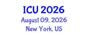 International Conference on Ultrasonics (ICU) August 09, 2026 - New York, United States International Conference on Ultrasonics (ICU) August 09, 2026 - New York, United States