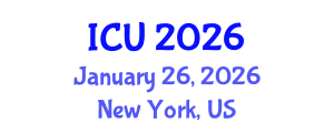 International Conference on Ultrasonics (ICU) January 26, 2026 - New York, United States International Conference on Ultrasonics (ICU) January 26, 2026 - New York, United States