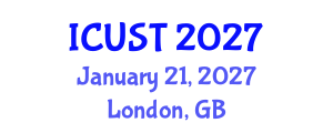 International Conference on Underground Space Technology (ICUST) January 21, 2027 - London, United Kingdom International Conference on Underground Space Technology (ICUST) January 21, 2027 - London, United Kingdom