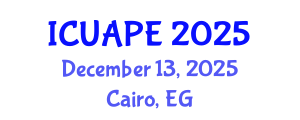 International Conference on Urban Air Pollution and Environment (ICUAPE) December 13, 2025 - Cairo, Egypt