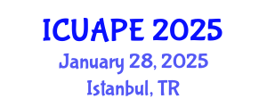 International Conference on Urban Air Pollution and Environment (ICUAPE) January 28, 2025 - Istanbul, Turkey