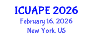 International Conference on Urban Air Pollution and Environment (ICUAPE) February 16, 2026 - New York, United States International Conference on Urban Air Pollution and Environment (ICUAPE) February 16, 2026 - New York, United States