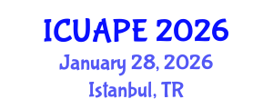 International Conference on Urban Air Pollution and Environment (ICUAPE) January 28, 2026 - Istanbul, Turkey