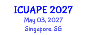 International Conference on Urban Air Pollution and Environment (ICUAPE) May 03, 2027 - Singapore, Singapore International Conference on Urban Air Pollution and Environment (ICUAPE) May 03, 2027 - Singapore, Singapore
