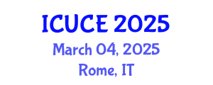 International Conference on Urban and Civil Engineering (ICUCE) March 04, 2025 - Rome, Italy