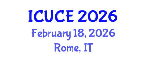 International Conference on Urban and Civil Engineering (ICUCE) February 18, 2026 - Rome, Italy