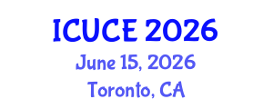 International Conference on Urban and Civil Engineering (ICUCE) June 15, 2026 - Toronto, Canada