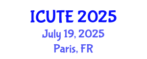 International Conference on Urban and Public Transportation Engineering (ICUTE) July 19, 2025 - Paris, France