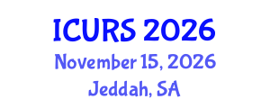 International Conference on Urban and Regional Studies (ICURS) November 15, 2026 - Jeddah, Saudi Arabia