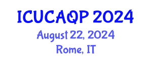 International Conference on Urban Climate, Air Quality and Pollution (ICUCAQP) August 22, 2024 - Rome, Italy