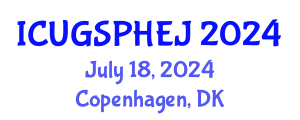International Conference on Urban Green Space, Public Health, and Environmental Justice (ICUGSPHEJ) July 18, 2024 - Copenhagen, Denmark