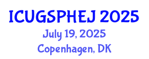 International Conference on Urban Green Space, Public Health, and Environmental Justice (ICUGSPHEJ) July 19, 2025 - Copenhagen, Denmark