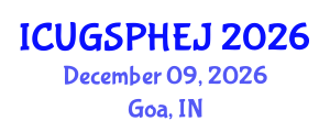 International Conference on Urban Green Space, Public Health, and Environmental Justice (ICUGSPHEJ) December 09, 2026 - Goa, India International Conference on Urban Green Space, Public Health, and Environmental Justice (ICUGSPHEJ) December 09, 2026 - Goa, India