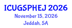 International Conference on Urban Green Space, Public Health, and Environmental Justice (ICUGSPHEJ) November 15, 2026 - Jeddah, Saudi Arabia