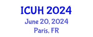International Conference on Urban Health (ICUH) June 20, 2024 - Paris, France
