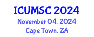 International Conference on Urban Mobility for Smart Cities (ICUMSC) November 04, 2024 - Cape Town, South Africa