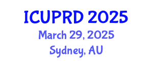 International Conference on Urban Planning and Regional Development (ICUPRD) March 29, 2025 - Sydney, Australia