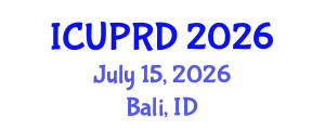 International Conference on Urban Planning and Regional Development (ICUPRD) July 15, 2026 - Bali, Indonesia