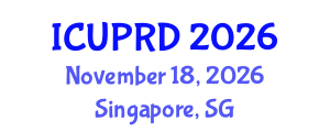 International Conference on Urban Planning and Regional Development (ICUPRD) November 18, 2026 - Singapore, Singapore