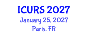 International Conference on Urban Regeneration and Sustainability (ICURS) January 25, 2027 - Paris, France International Conference on Urban Regeneration and Sustainability (ICURS) January 25, 2027 - Paris, France