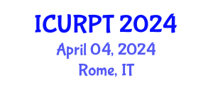 International Conference on Urban, Regional Planning and Transportation (ICURPT) April 04, 2024 - Rome, Italy