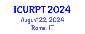 International Conference on Urban, Regional Planning and Transportation (ICURPT) August 22, 2024 - Rome, Italy