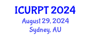 International Conference on Urban, Regional Planning and Transportation (ICURPT) August 29, 2024 - Sydney, Australia