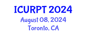 International Conference on Urban, Regional Planning and Transportation (ICURPT) August 08, 2024 - Toronto, Canada