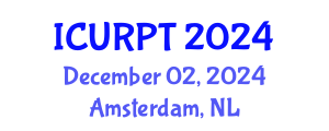 International Conference on Urban, Regional Planning and Transportation (ICURPT) December 02, 2024 - Amsterdam, Netherlands