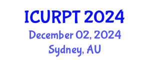 International Conference on Urban, Regional Planning and Transportation (ICURPT) December 02, 2024 - Sydney, Australia