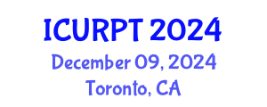 International Conference on Urban, Regional Planning and Transportation (ICURPT) December 09, 2024 - Toronto, Canada