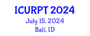 International Conference on Urban, Regional Planning and Transportation (ICURPT) July 15, 2024 - Bali, Indonesia