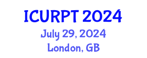 International Conference on Urban, Regional Planning and Transportation (ICURPT) July 29, 2024 - London, United Kingdom