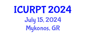 International Conference on Urban, Regional Planning and Transportation (ICURPT) July 15, 2024 - Mykonos, Greece