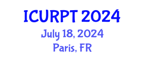 International Conference on Urban, Regional Planning and Transportation (ICURPT) July 18, 2024 - Paris, France