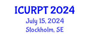 International Conference on Urban, Regional Planning and Transportation (ICURPT) July 15, 2024 - Stockholm, Sweden