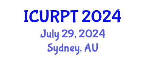 International Conference on Urban, Regional Planning and Transportation (ICURPT) July 29, 2024 - Sydney, Australia