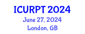 International Conference on Urban, Regional Planning and Transportation (ICURPT) June 27, 2024 - London, United Kingdom