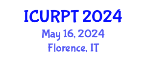 International Conference on Urban, Regional Planning and Transportation (ICURPT) May 16, 2024 - Florence, Italy