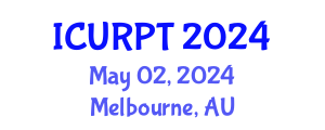 International Conference on Urban, Regional Planning and Transportation (ICURPT) May 02, 2024 - Melbourne, Australia