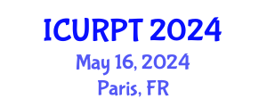 International Conference on Urban, Regional Planning and Transportation (ICURPT) May 16, 2024 - Paris, France