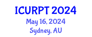 International Conference on Urban, Regional Planning and Transportation (ICURPT) May 16, 2024 - Sydney, Australia