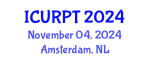 International Conference on Urban, Regional Planning and Transportation (ICURPT) November 04, 2024 - Amsterdam, Netherlands
