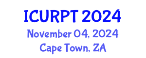 International Conference on Urban, Regional Planning and Transportation (ICURPT) November 04, 2024 - Cape Town, South Africa