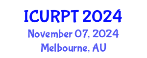 International Conference on Urban, Regional Planning and Transportation (ICURPT) November 07, 2024 - Melbourne, Australia