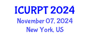 International Conference on Urban, Regional Planning and Transportation (ICURPT) November 07, 2024 - New York, United States
